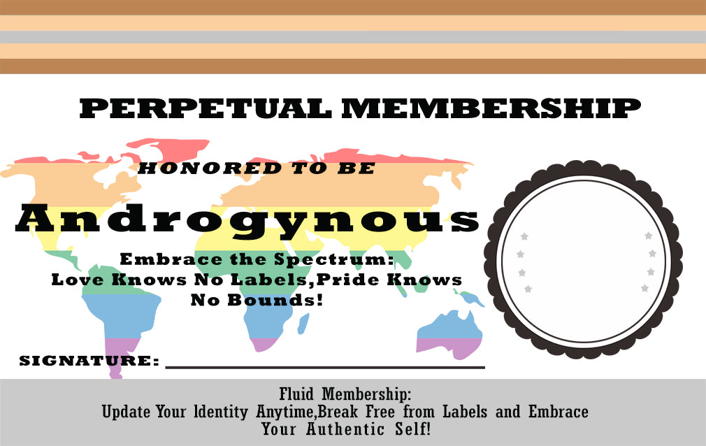 Lifetime Membership Card Honored To Be Androgynous