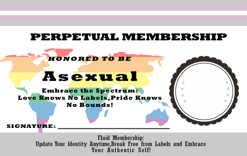 Lifetime Membership Card Honored To Be Asexual