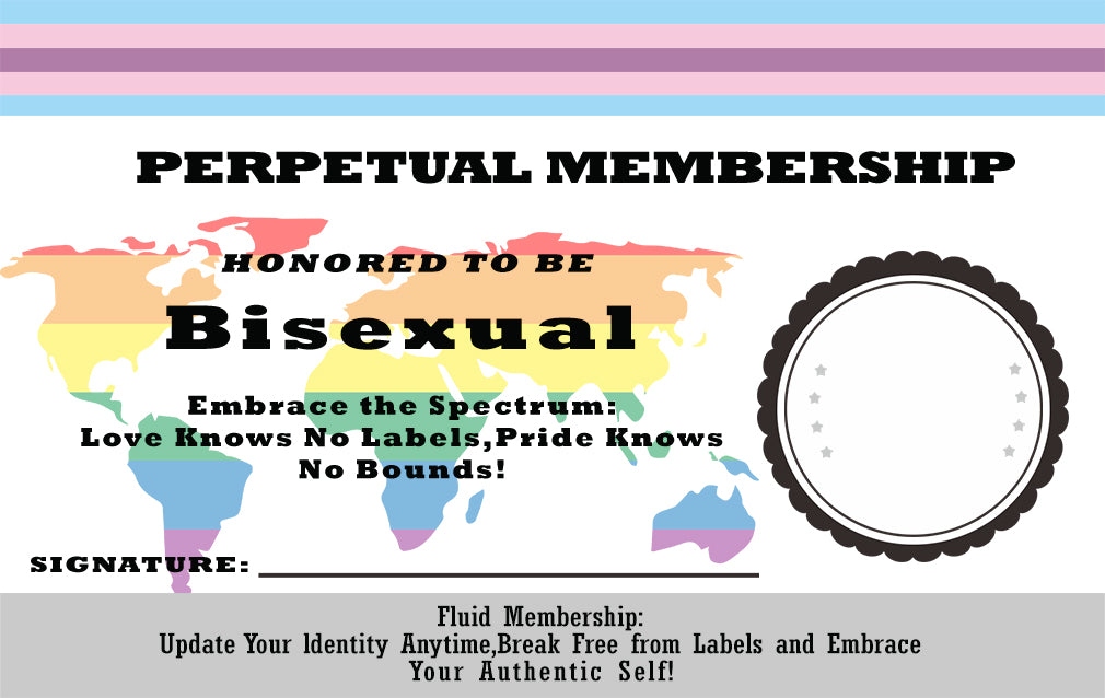 Lifetime Membership Card Honored To Be Bisexual