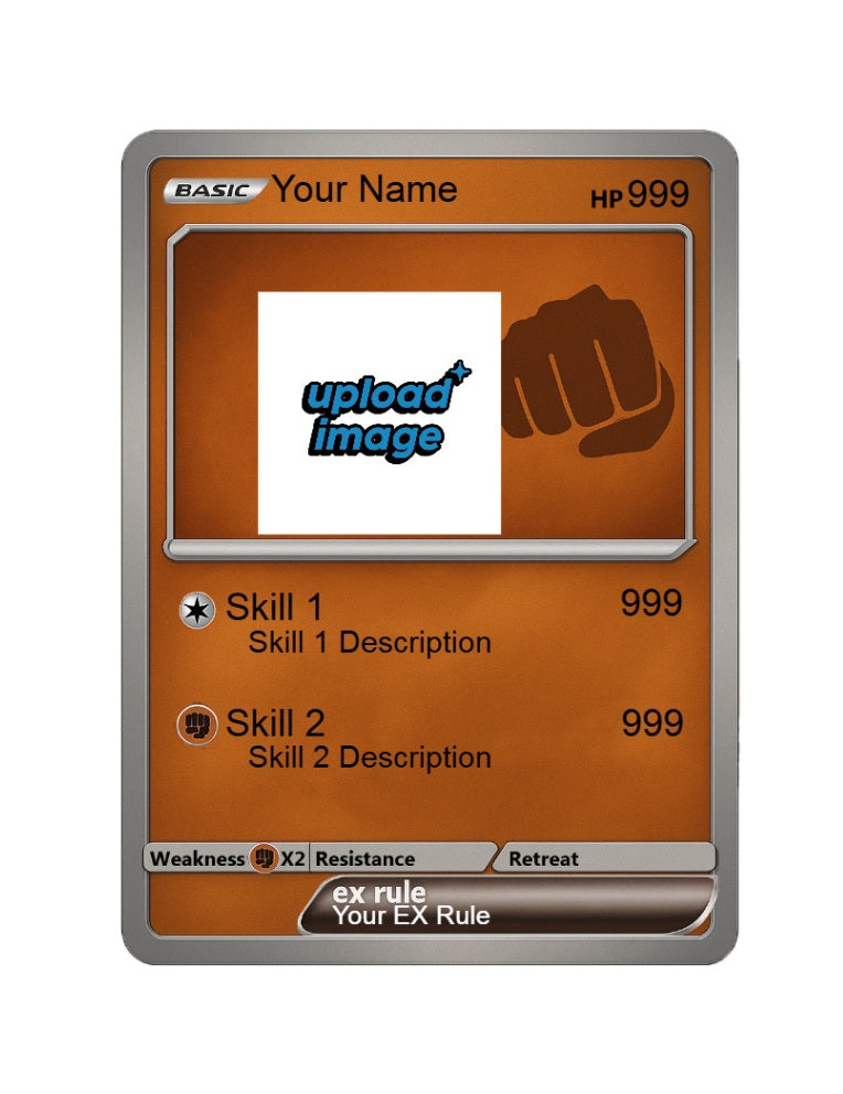 Personalised Poke Monster Card Fighting Style