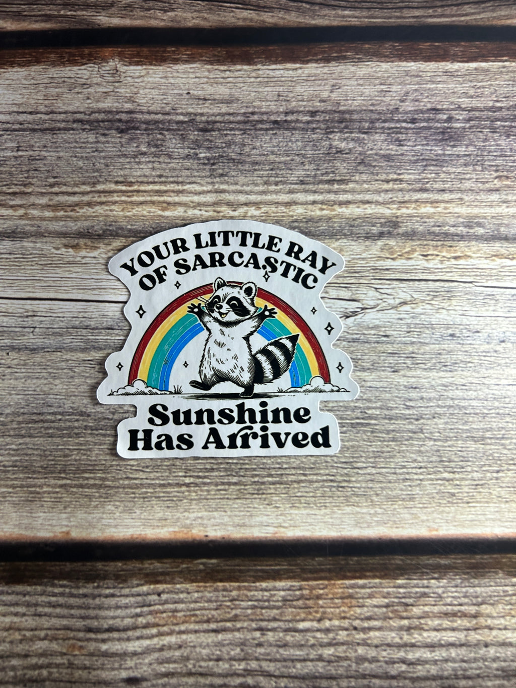 sunshine arrived, anxiety, mood discorder, meme office, computer sticker |  Humor Decal (Laptop, Water Bottle)
