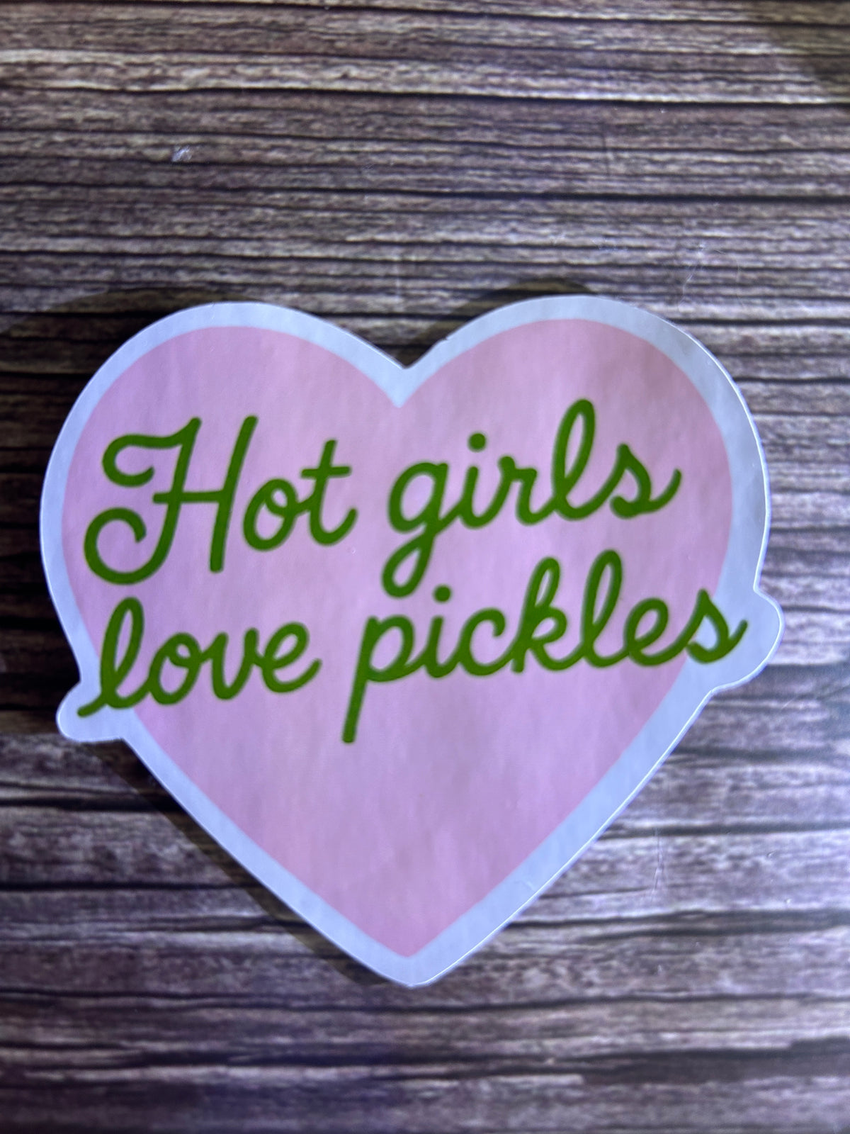 hot girl love pickles , meme office, computer sticker |  Humor Decal (Laptop, Water Bottle)
