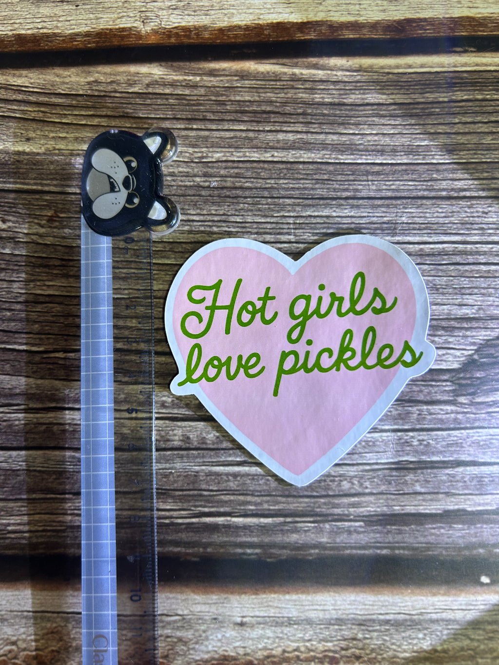 hot girl love pickles , meme office, computer sticker |  Humor Decal (Laptop, Water Bottle)