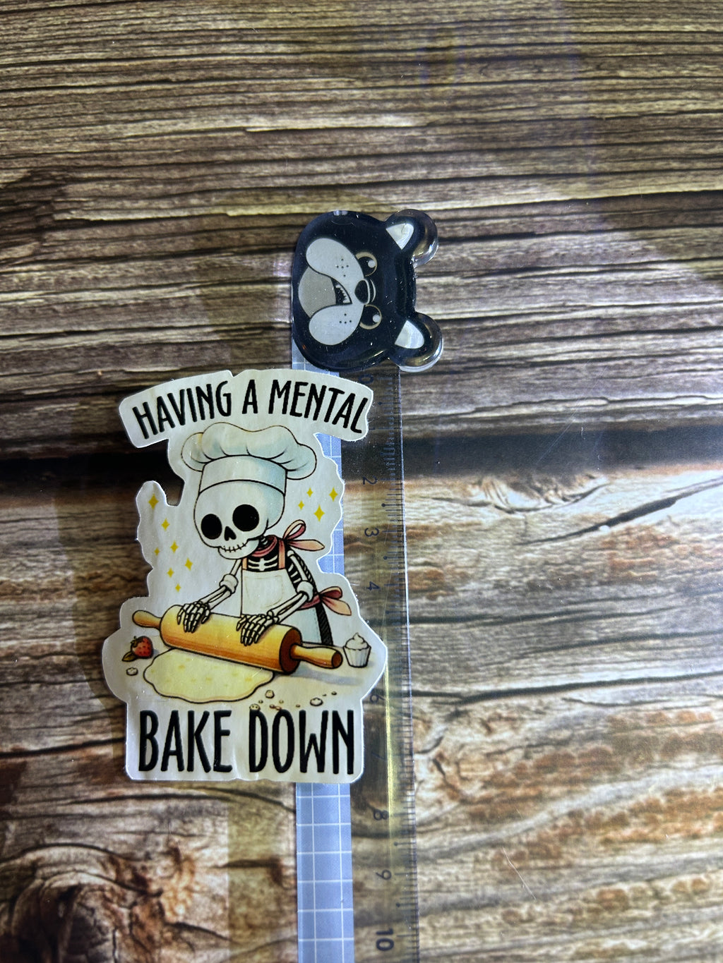 mental bake down | Mental Health Humor Decal (Laptop, Water Bottle)