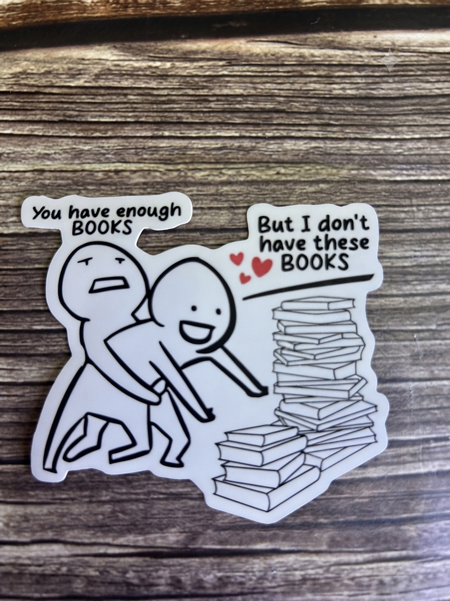 Literature Book Club Sticker, Waterproof Vinyl Bookish Decal(Laptop, Water Bottle)