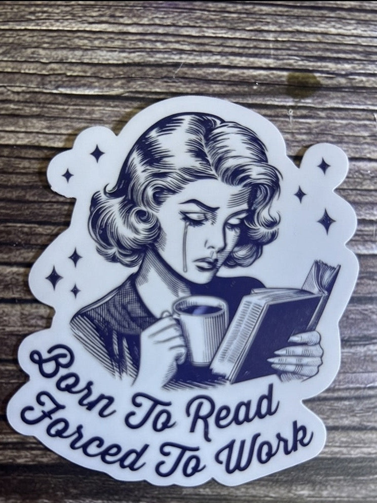 Literature Book Club Sticker, Waterproof Vinyl Bookish Decal(Laptop, Water Bottle)