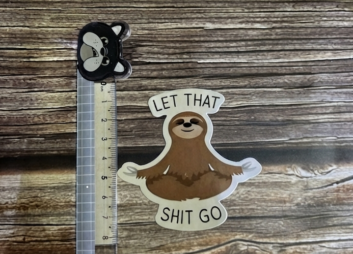 let the shxt go office sticker, meme office, computer sticker |  Humor Decal (Laptop, Water Bottle)