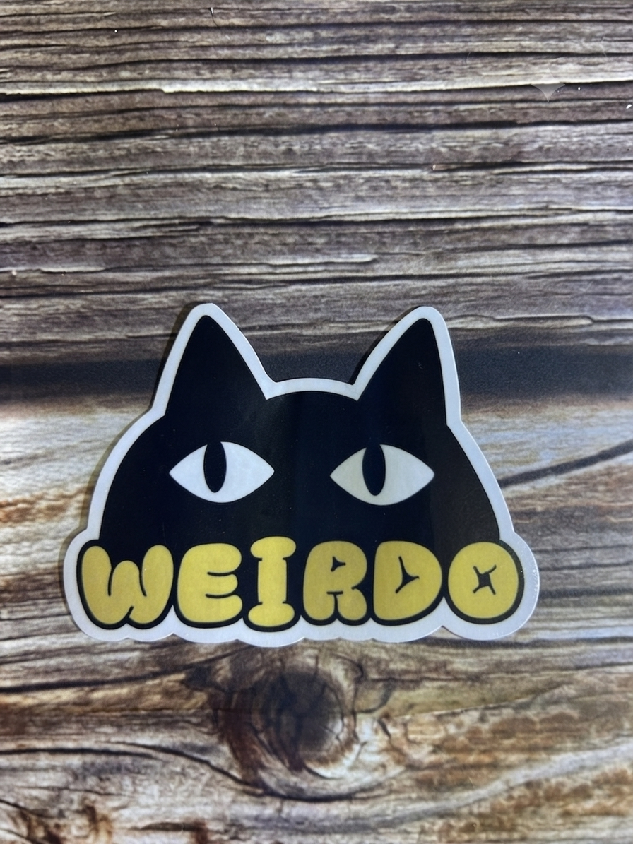 weirdo sticker, meme office, computer sticker |  Humor Decal (Laptop, Water Bottle)