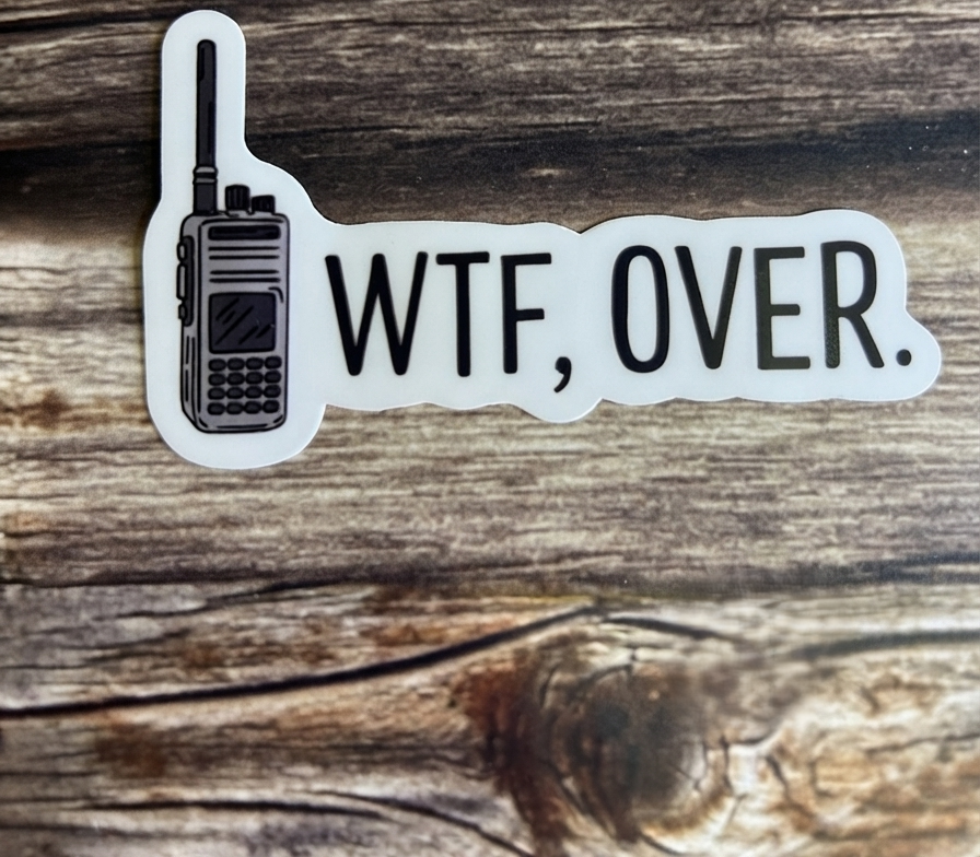 WTF sticker, what the, meme office,  Waterproof Vinyl Bookish Decal(Laptop, Water Bottle)