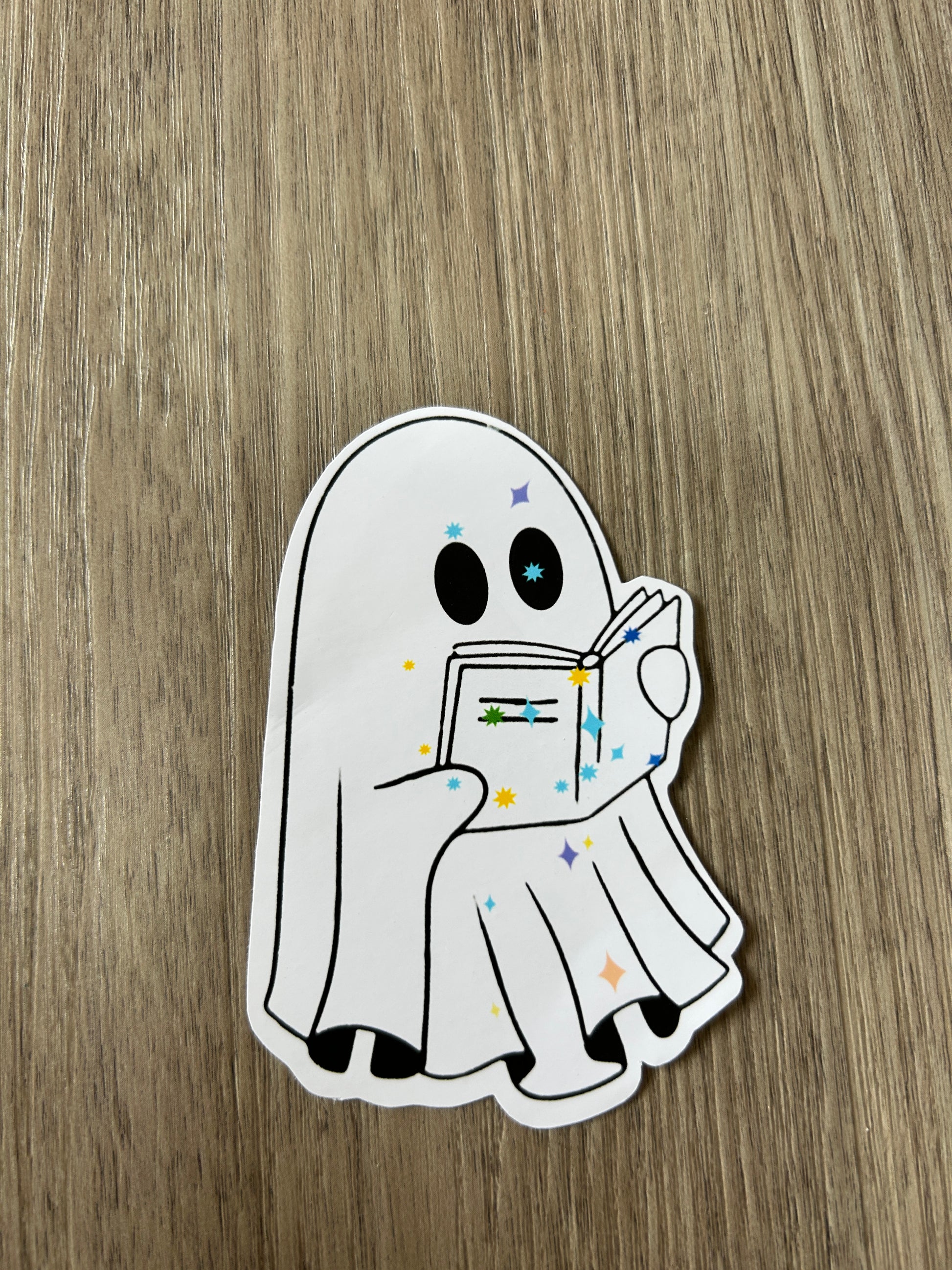 ghost book club, meme office, computer sticker |  Humor Decal (Laptop, Water Bottle)