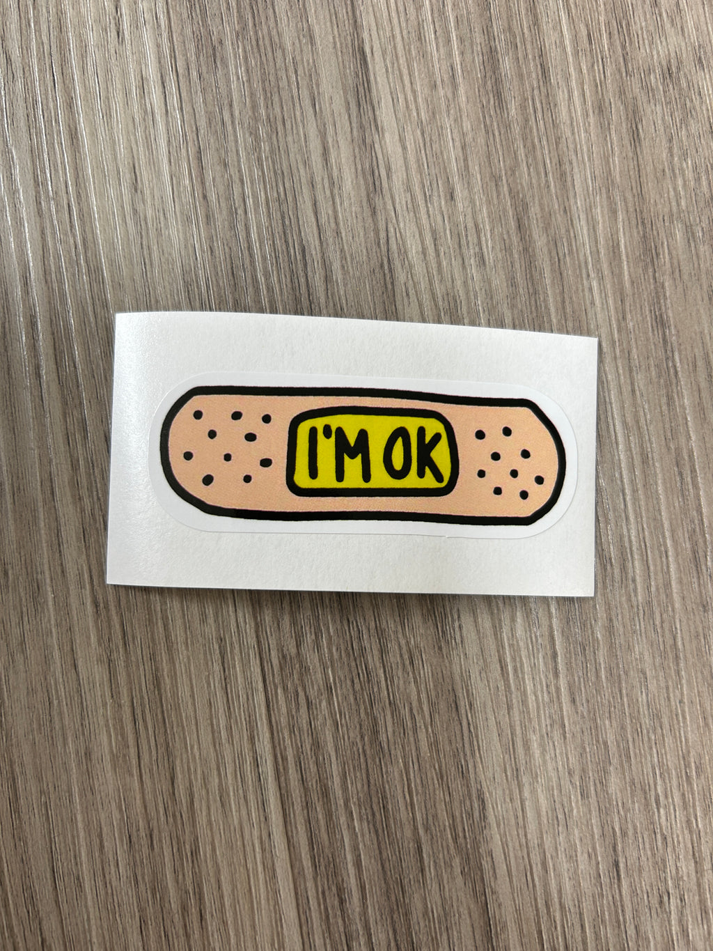 I am ok, anxiety, mood discorder, meme office, computer sticker |  Humor Decal (Laptop, Water Bottle)
