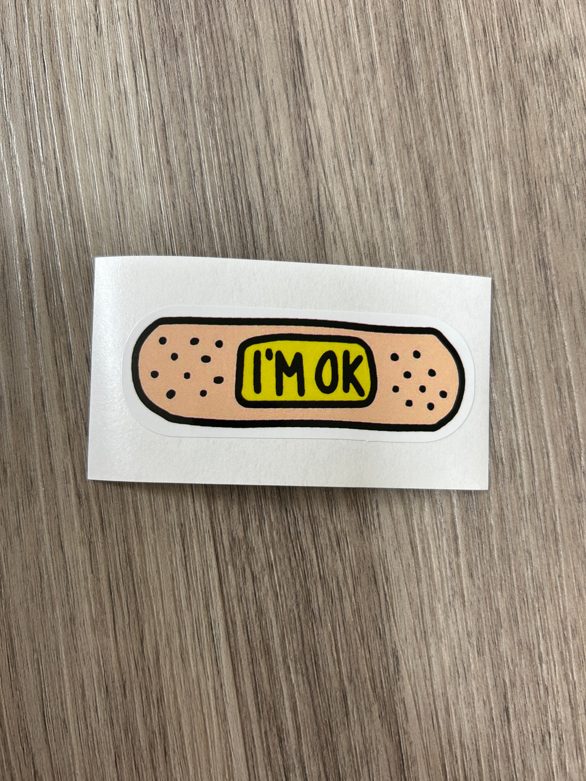 I am ok, anxiety, mood discorder, meme office, computer sticker |  Humor Decal (Laptop, Water Bottle)