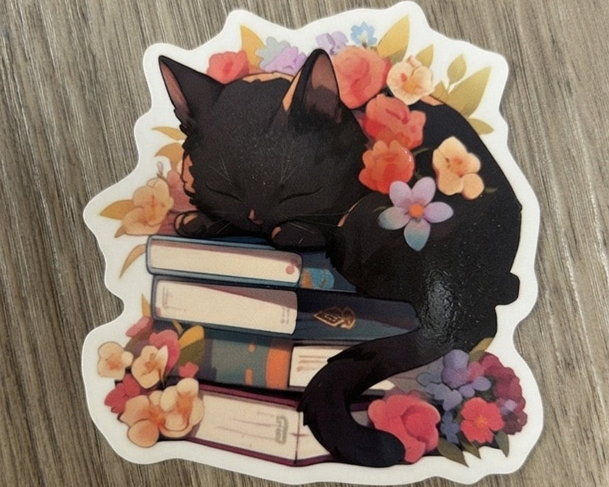 Literature Book Club Sticker, Waterproof Vinyl Bookish Decal(Laptop, Water Bottle)