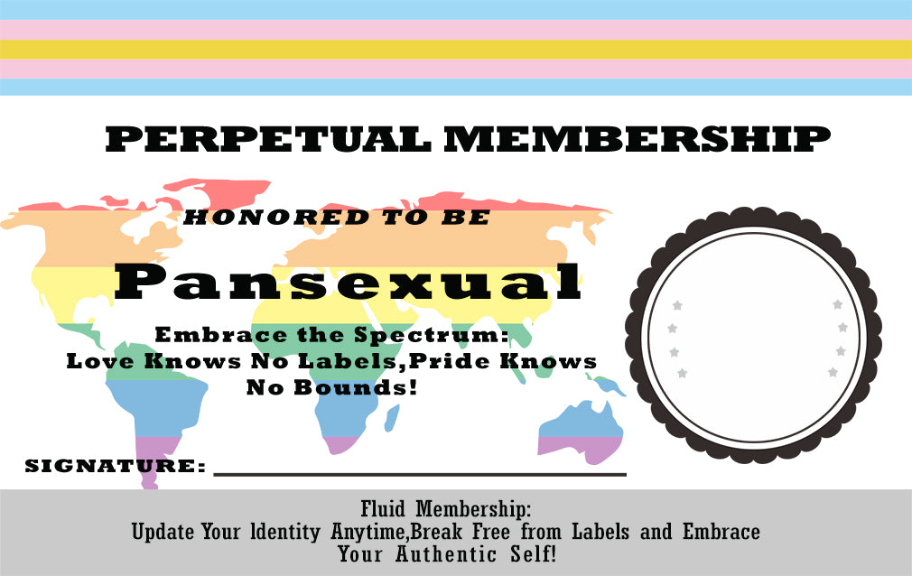 Lifetime Membership Card Honored To Be Pansexual