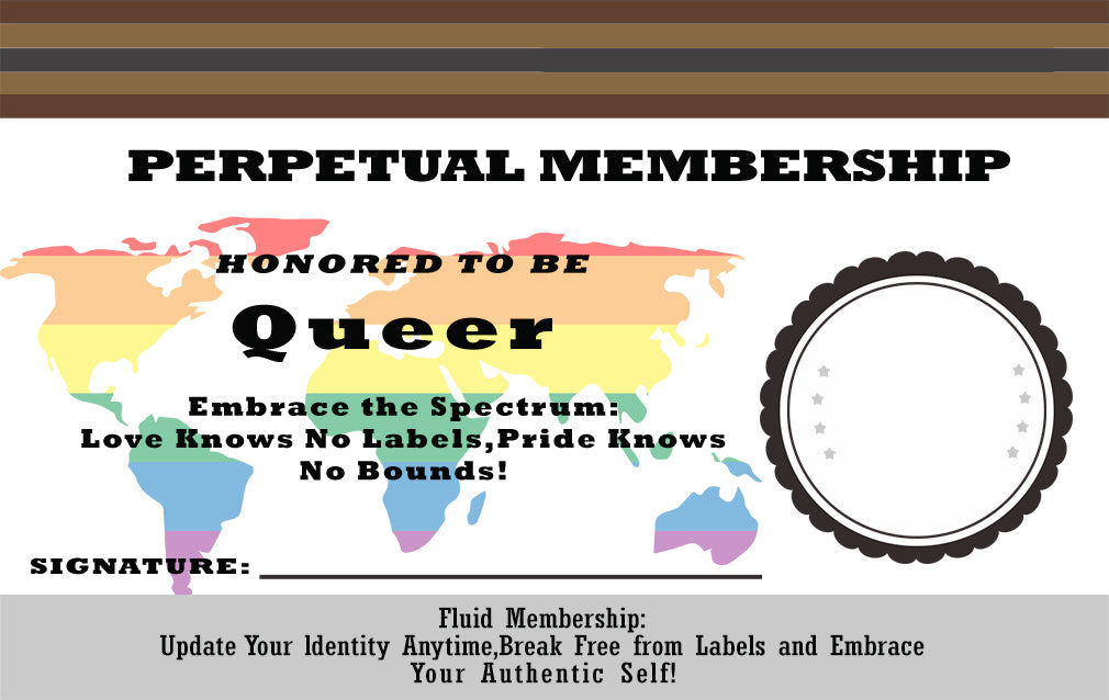 Lifetime Membership Card Honored To Be Queer