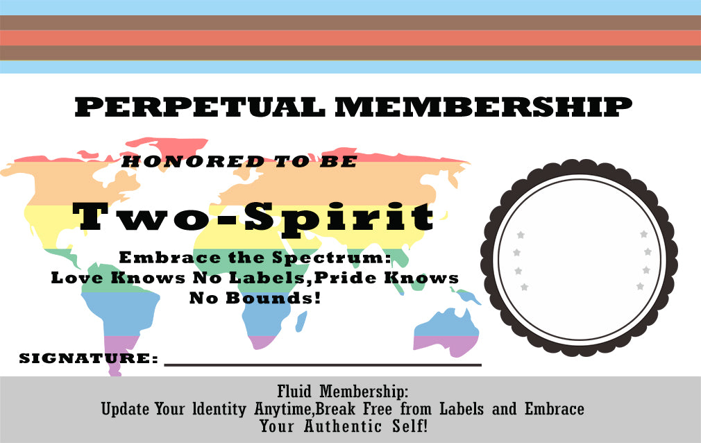 Lifetime Membership Card Honored To Be Two-Spirit