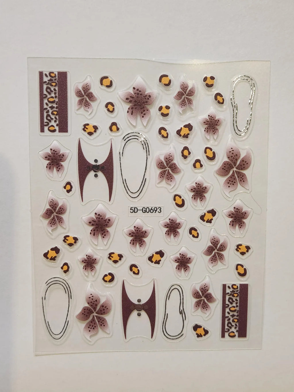 3D Bloom: Lebendige Präge-Blumen-Nagelkunst-Sticker