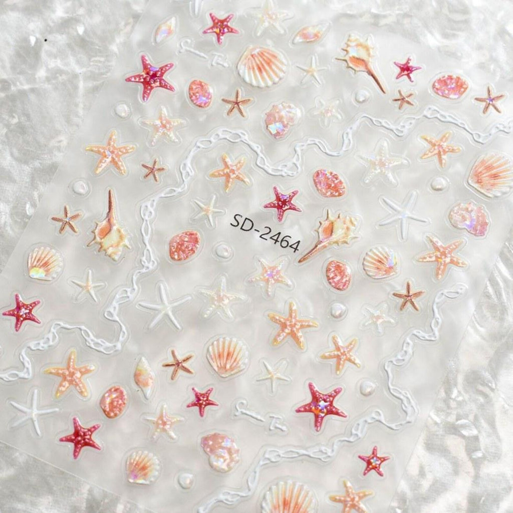3D Kawaii Welpen- & Dessert-Nagelsticker | Geprägte Pastell-Abziehbilder für DIY-Maniküre | Süße Hund-, Cupcake- und florale ästhetische Nagelsticker