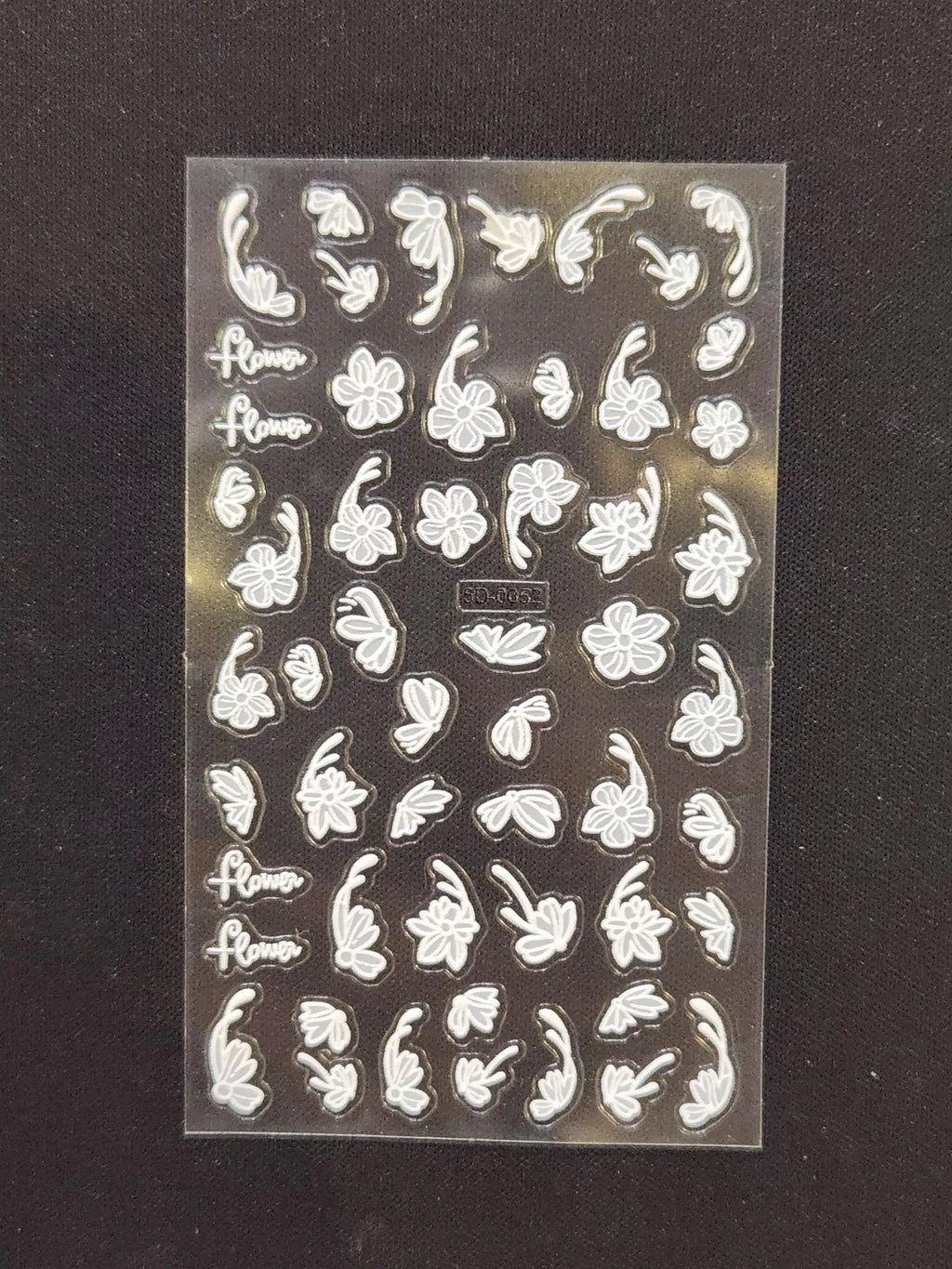 3D Bloom: Lebendige Präge-Blumen-Nagelkunst-Sticker