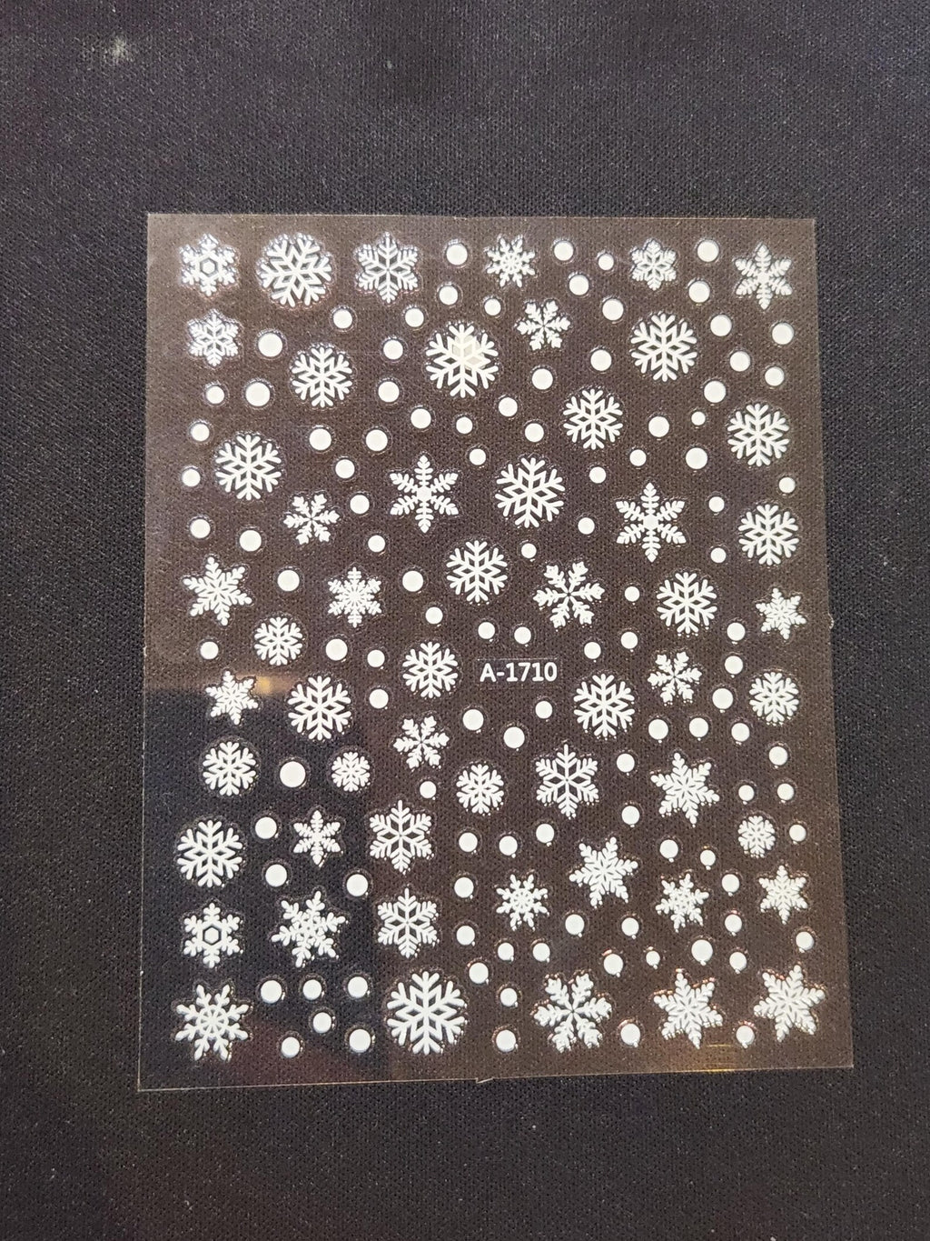 White Snowflake Nail Stickers | Winter Wonderland Christmas Nail Art Decals, Cute Snow Polka Dot Sliders, Holiday DIY Manicure
