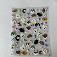 Hunde-Gesichtsaufkleber, Kawaii Welpenkunst, Haustier-Abziehbilder