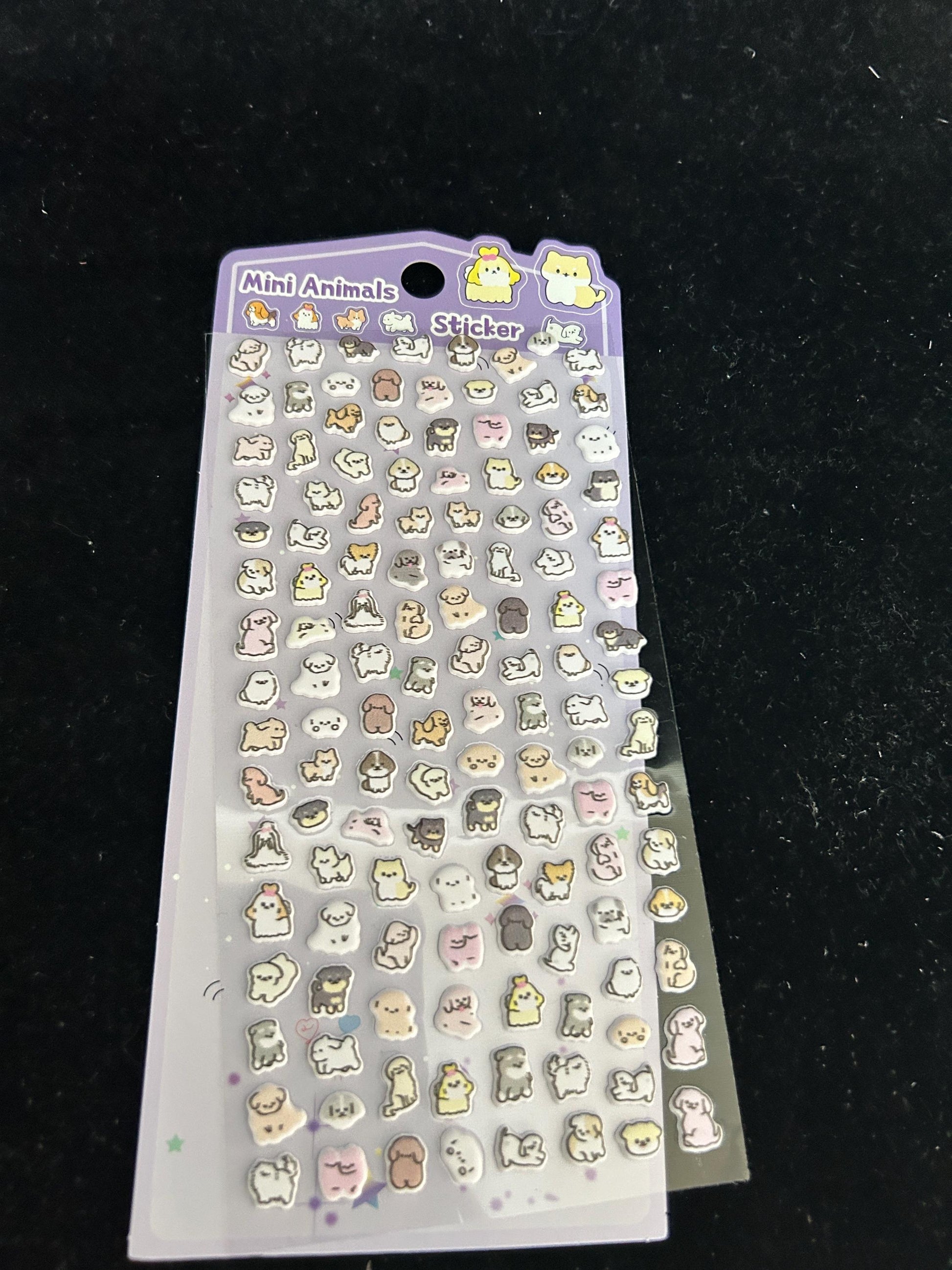 Mini Kawaii Puppy Puffy Stickers - Tiny 3D Dog Stickers, 100+ Pieces, Polco Deco, K-Pop Toploader Decor