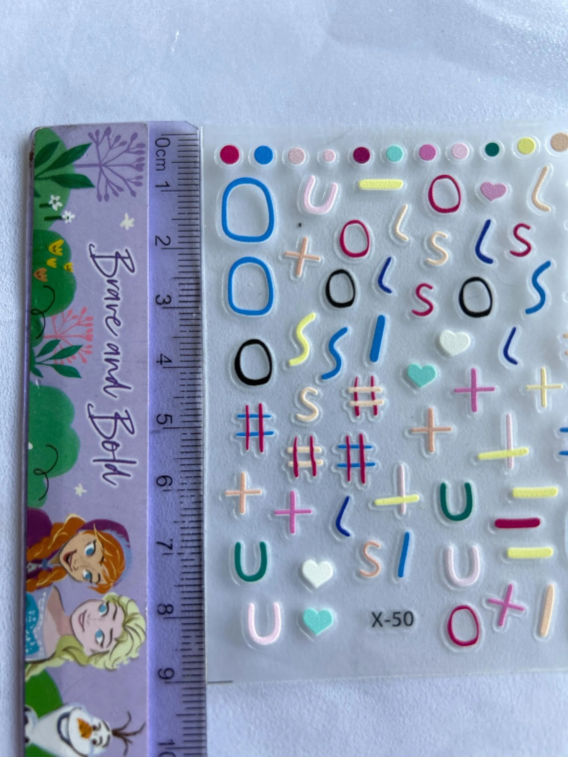 Abstract Doodle Nail Stickers – 5D Textured Geometric Decals, Y2K Retro Nail Art MO-50