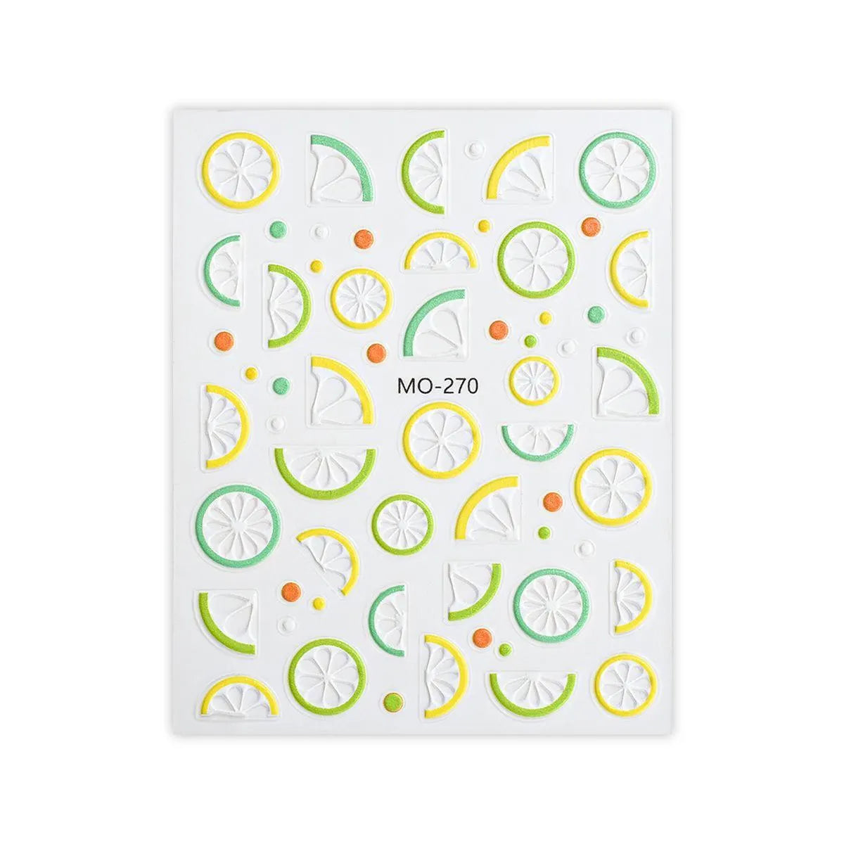 Citrus Nail Stickers | Lemon Orange Fruit Nail Art Decals (Summer Manicure)