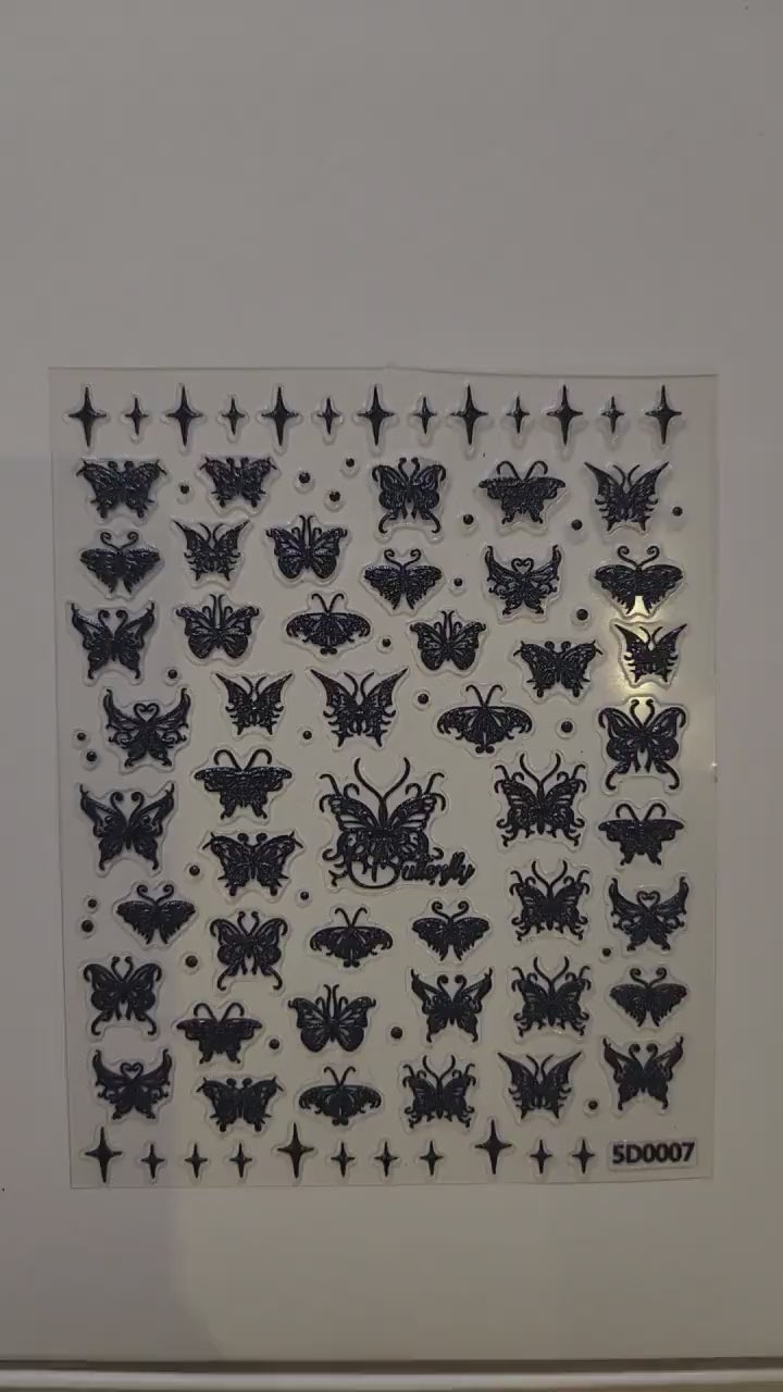 3D Bloom: Lebendige Präge-Blumen-Nagelkunst-Sticker