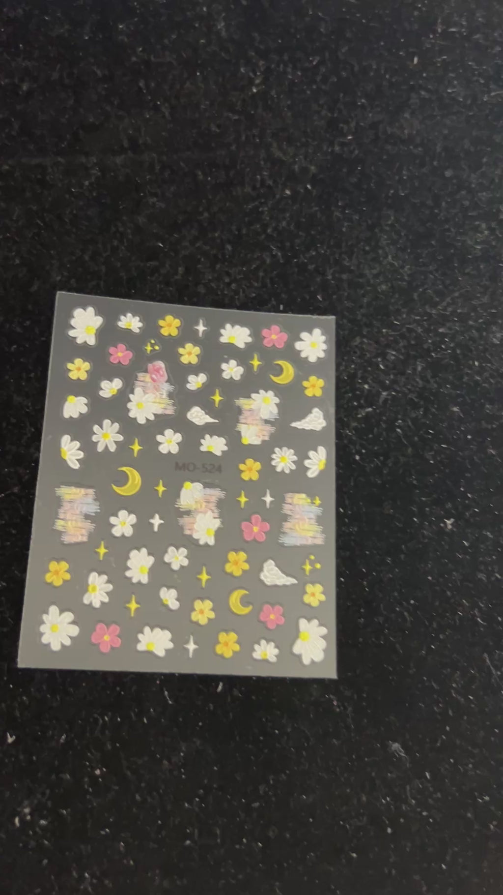 Floral Moon Nail Stickers | Whimsical Daisy  Celestial Nail Decals | Cute Kids Craft Supplies | Scrapbook & Planner Stickers