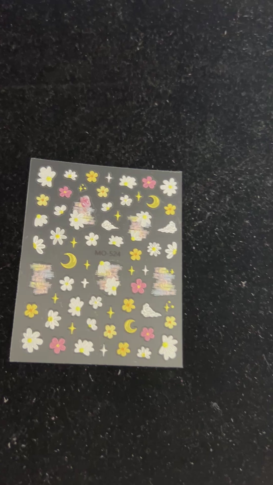 Floral Moon Nail Stickers | Whimsical Daisy  Celestial Nail Decals | Cute Kids Craft Supplies | Scrapbook & Planner Stickers