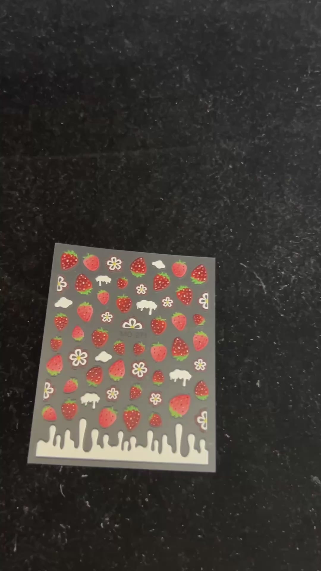 Strawberry Nail Art Stickers | Cute Summer Fruit Nail Decals | Kawaii 3D Nail Design | DIY Manicure Supplies